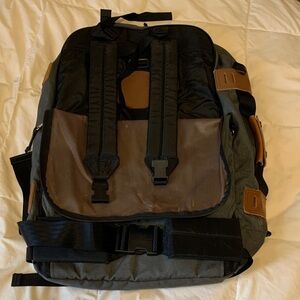 Gray and Brown hiking Backpack